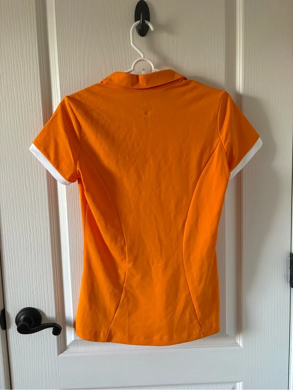 Nike Women's Orange Polo with White Trim - Tennessee Embroidery